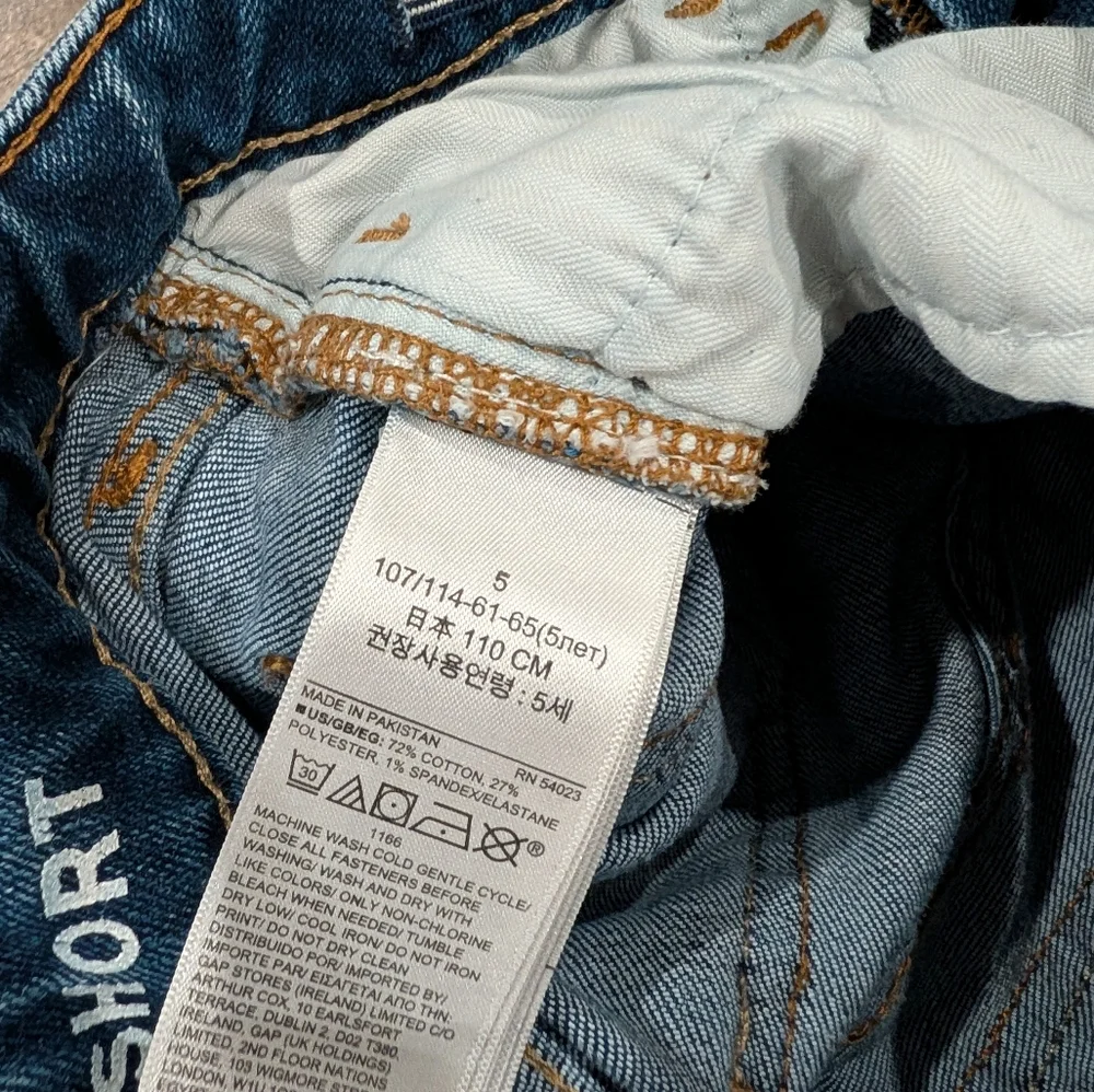 Gap 5T Midi Jean Shorts Medium Blue Denim Denim Adjustable Waist Girls